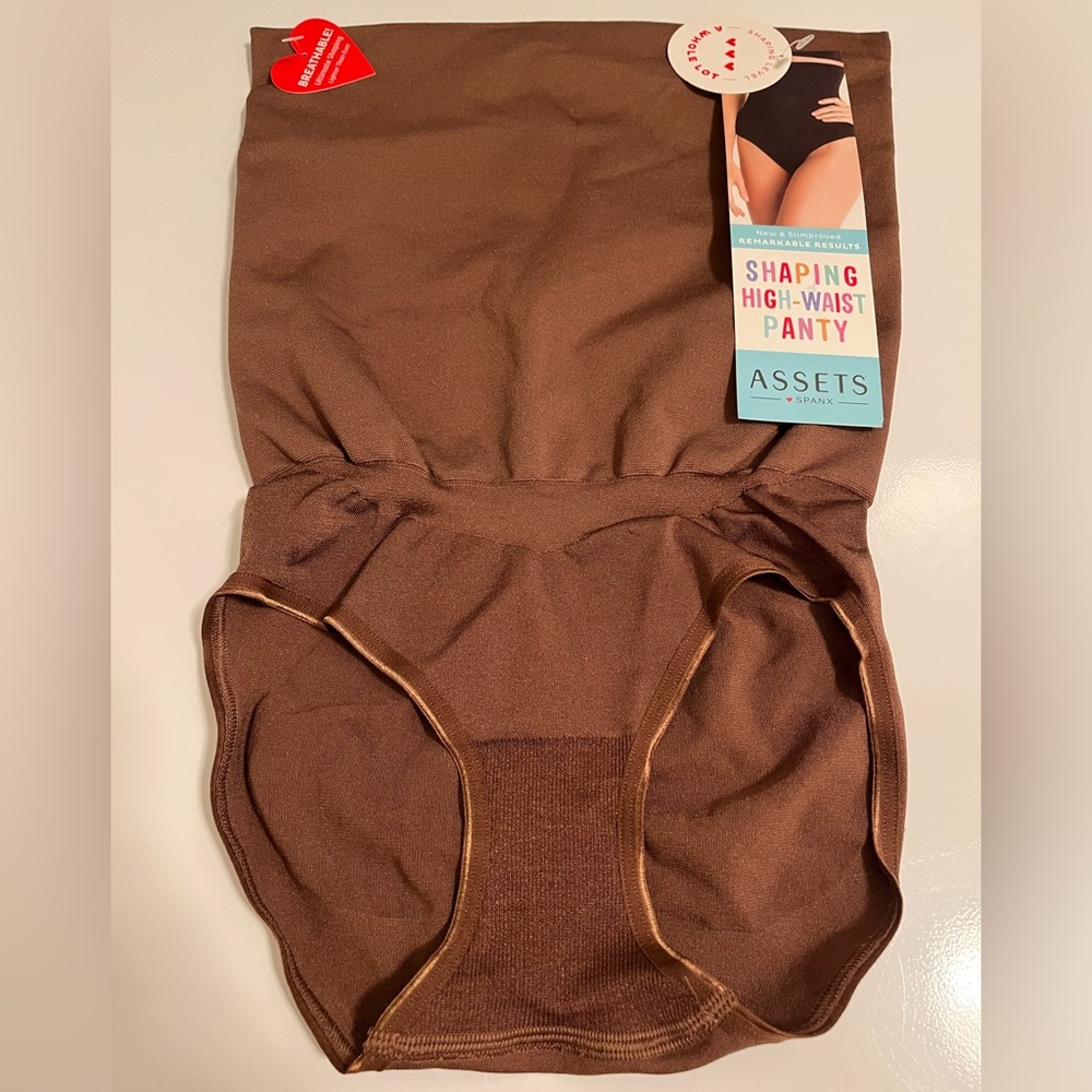 Brown Shaping High-Waist Panty, Assets by Spanx, Size S, Brand New with Tags NWT